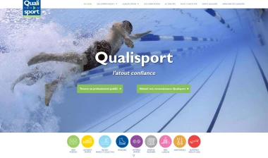 Page d'accueil du site qualisport.fr